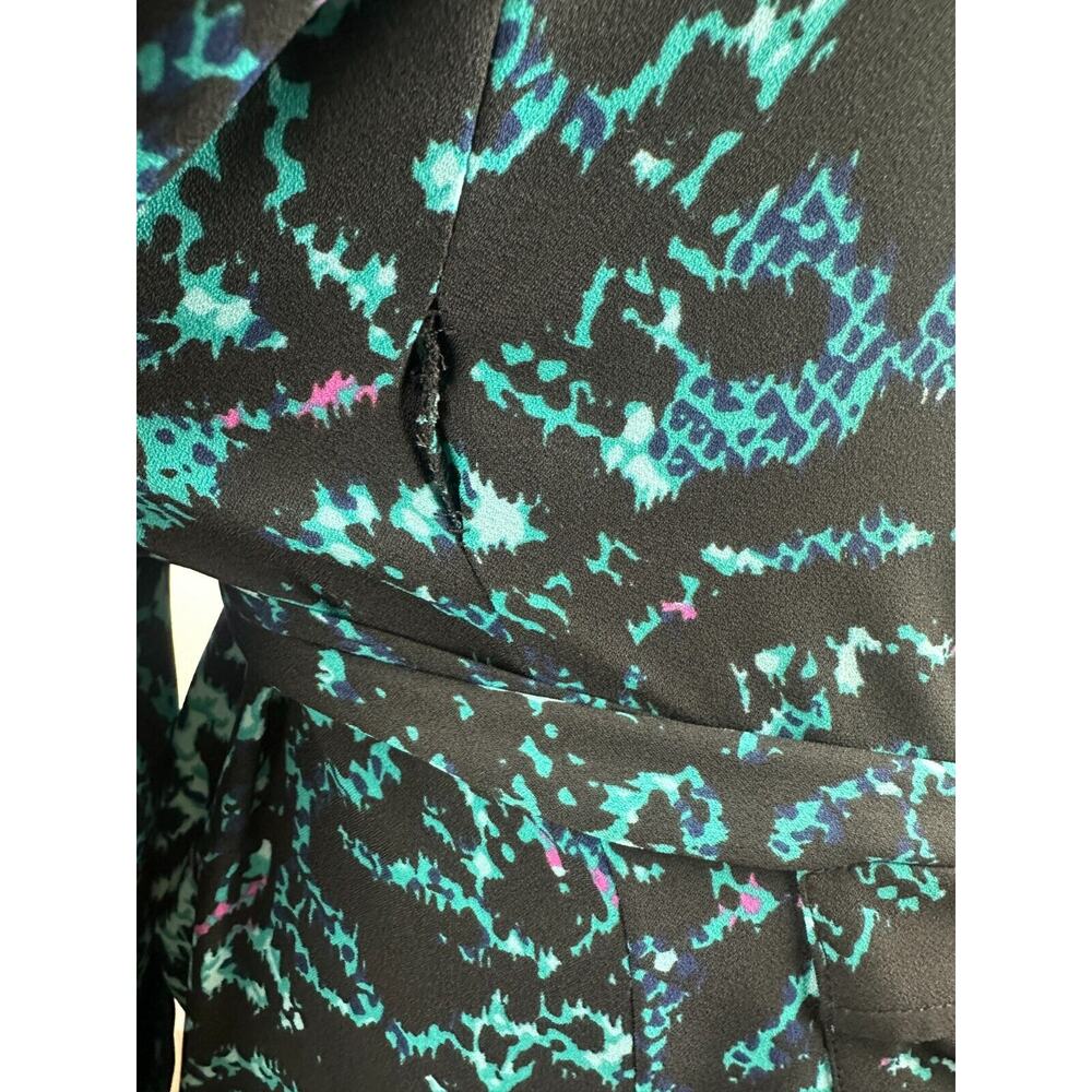 Diane Von Furstenberg Valeria Printed Belted Wrap Jacket Dress Snake Print Med M - Picture 12 of 16